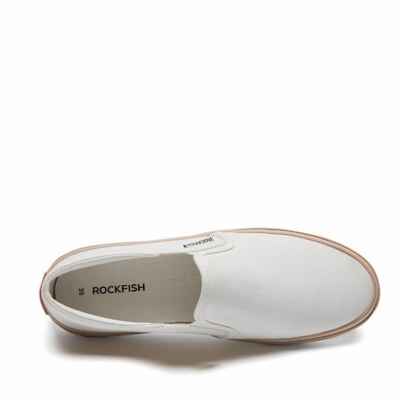 Rockfish 718 Slip-on Classic Women's Slip On Sneakers White | MON7847RG