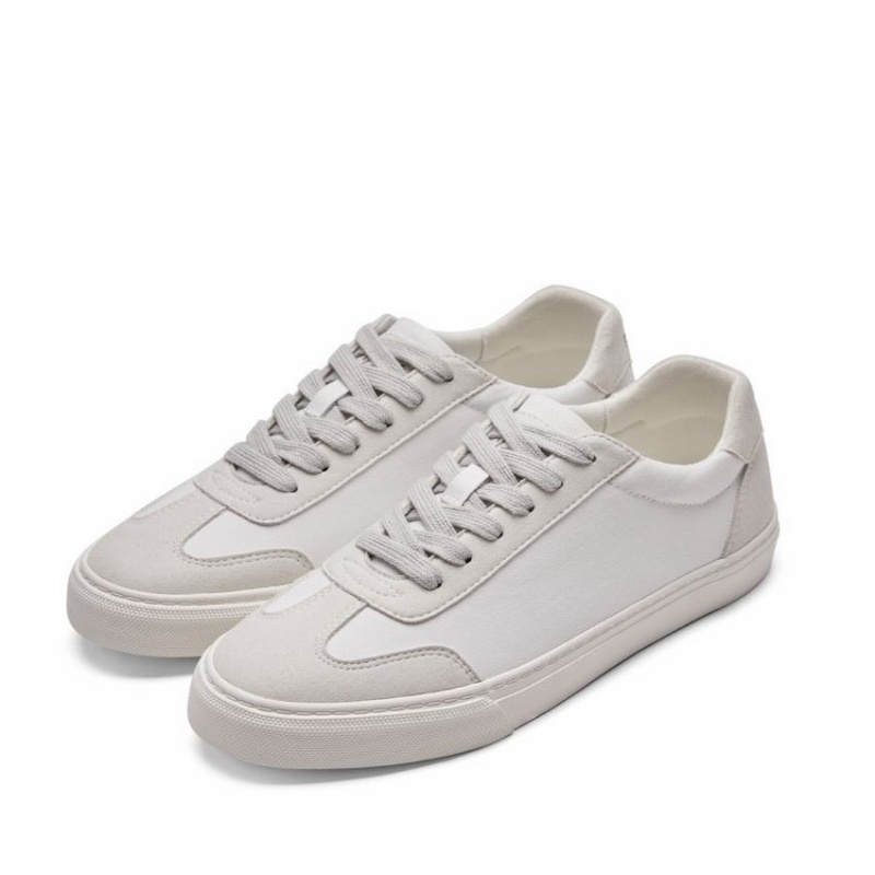 Rockfish 901 Dwr Trainers German Army Trainer Canvas Women's Low-Top Sneakers White Grey | TWF3594KE