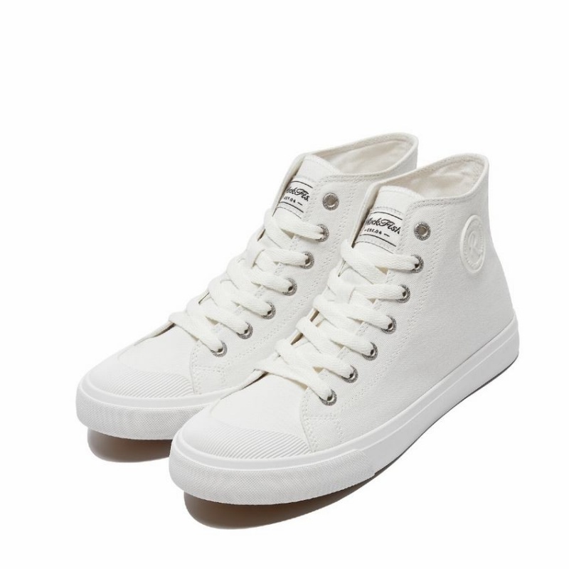 Rockfish Classic 746 Canvas Women's High-Top Sneakers White | RJM6395FI