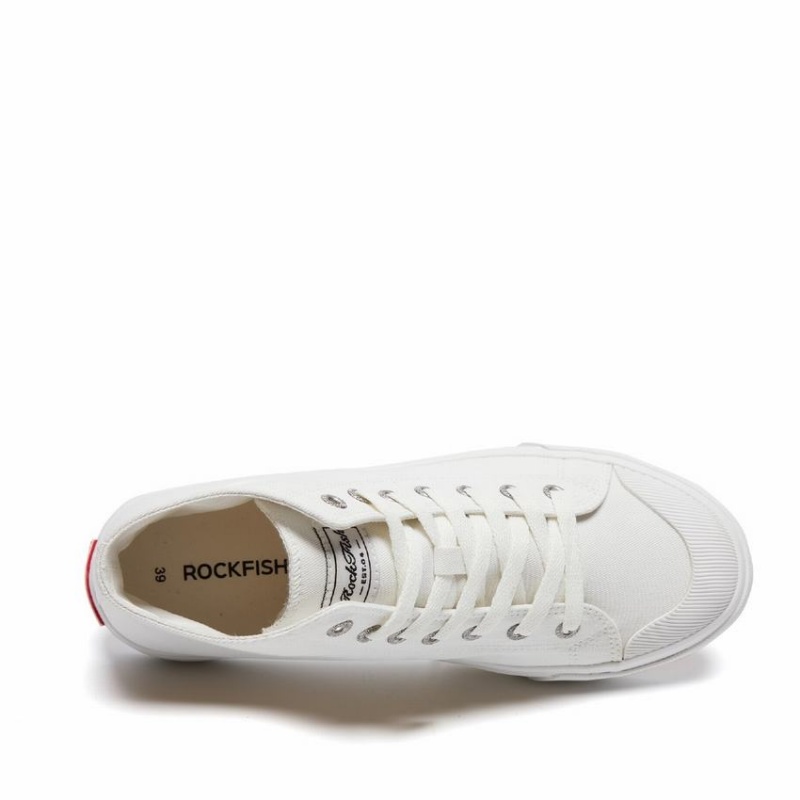 Rockfish Classic 746 Canvas Women's High-Top Sneakers White | RJM6395FI