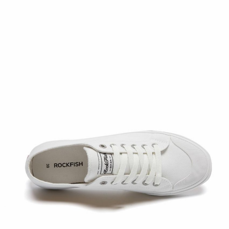 Rockfish Classic 746 Canvas Women's Low-Top Sneakers White | VSW3933DN