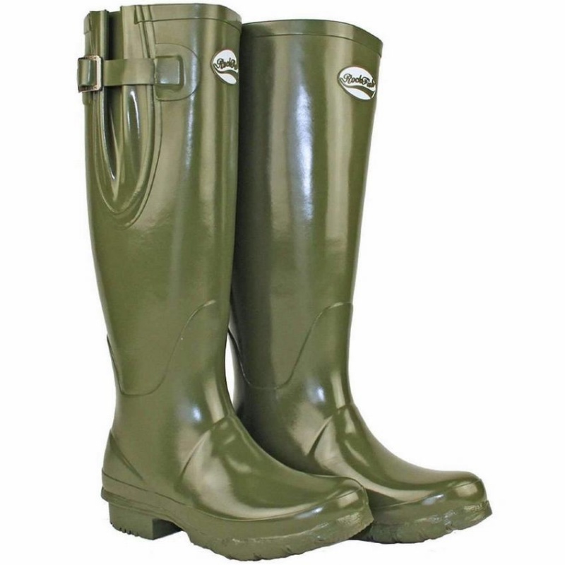 Rockfish Everyday Tall Side Adjustable Women's Wellington Boots Dark Green | XIO5865OH