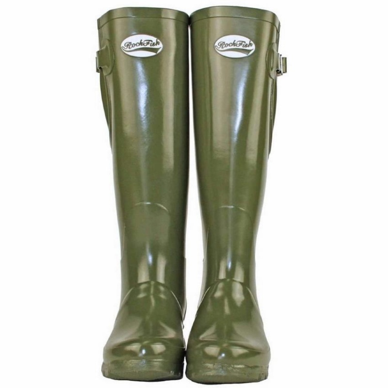 Rockfish Everyday Tall Side Adjustable Women's Wellington Boots Dark Green | XIO5865OH