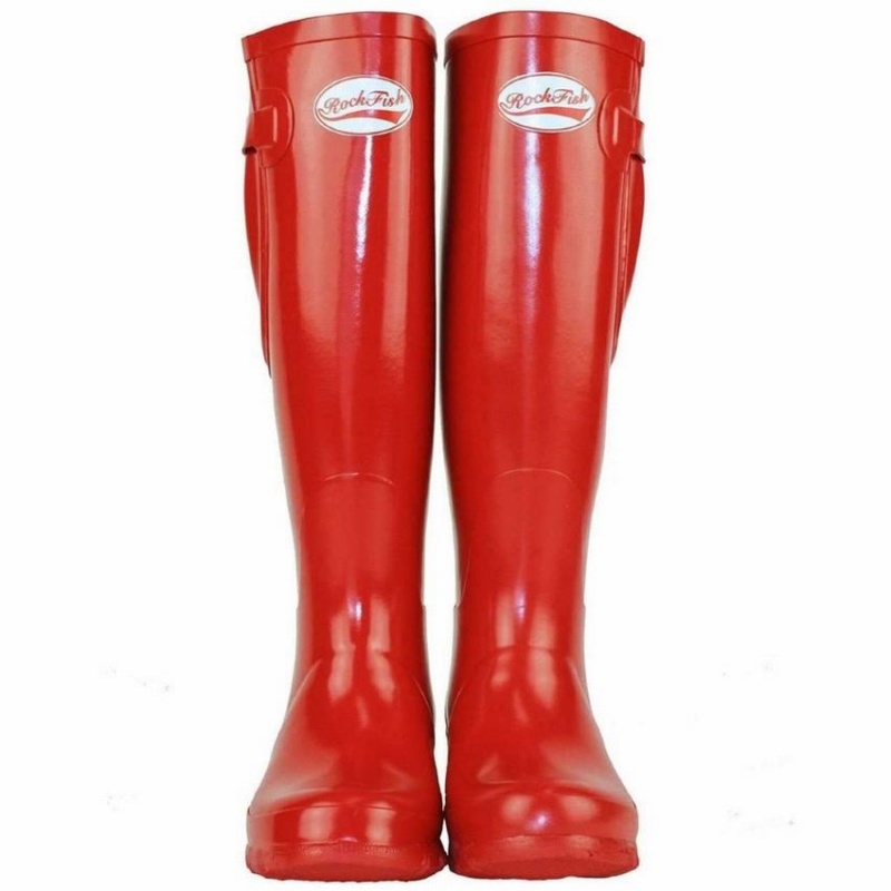 Rockfish Everyday Tall Side Adjustable Women's Wellington Boots Red | IDD545AM