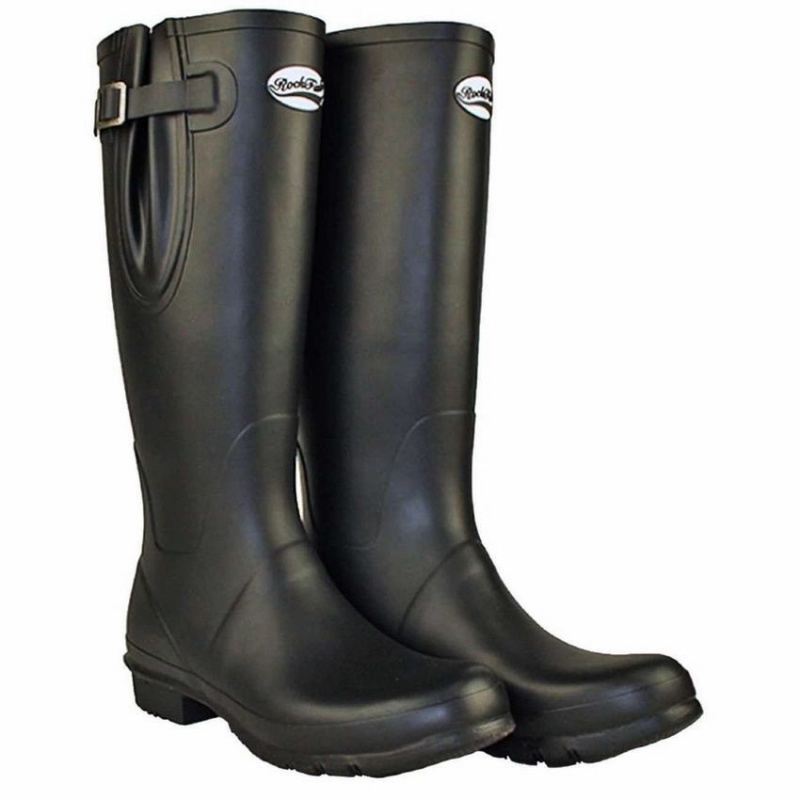 Rockfish Everyday Thermal Tall Side Adjustable 3mm Neoprene Insulated Women's Wellington Boots Black | YPR3456AH