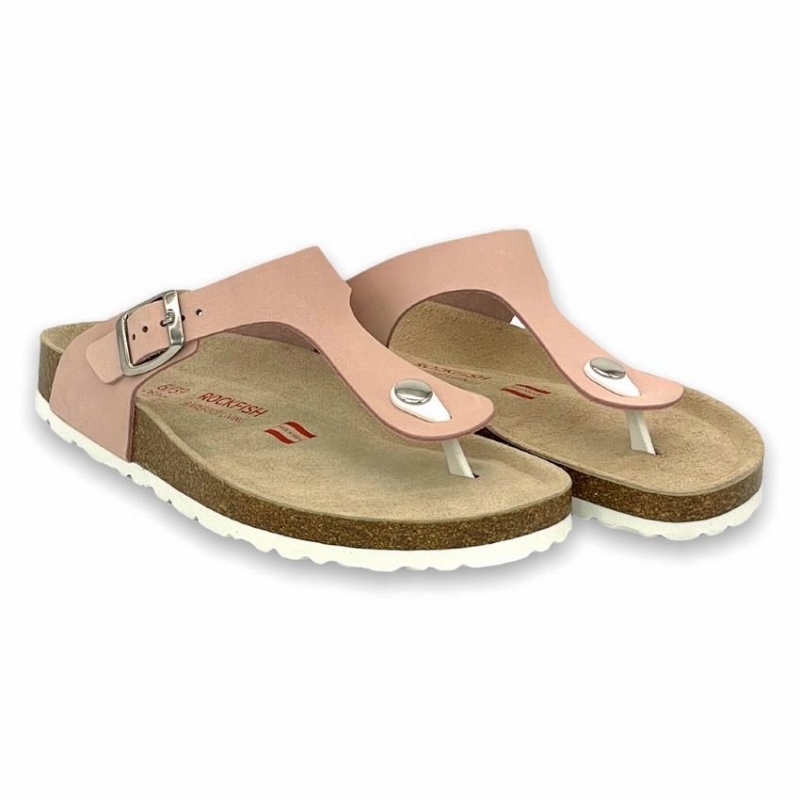 Rockfish Nixie Thong Cork Flatform Flip Flop Women's Sandals Pink | ISS3847XN