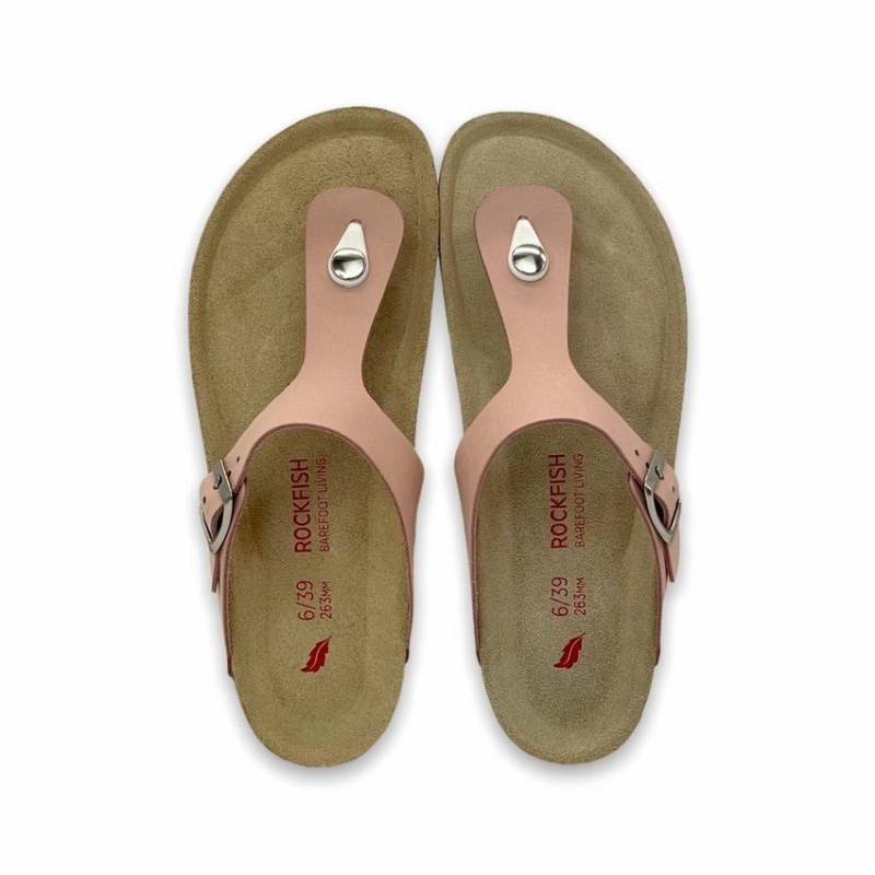 Rockfish Nixie Thong Cork Flatform Flip Flop Women's Sandals Pink | ISS3847XN