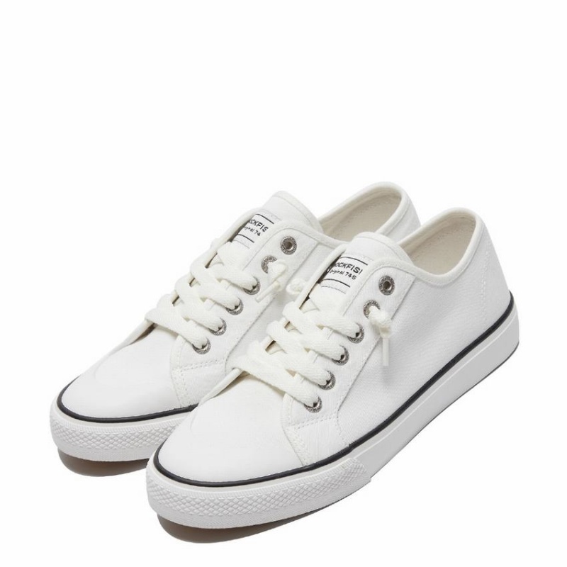 Rockfish Original 745 Lazy-lace Canvas Women's Low-Top Sneakers White | YXK915RT