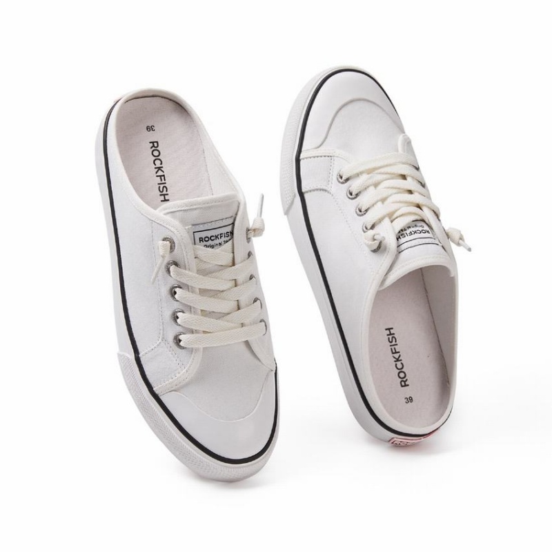 Rockfish Original 745 Trainer Women's Slip On Sneakers White | IEP2622TD