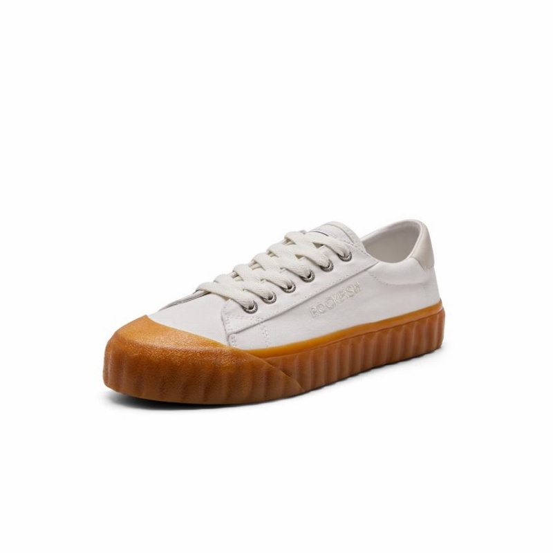 Rockfish Vintage 701 Canvas Women's Low-Top Sneakers White | WWP9630PV