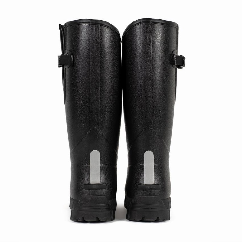 Rockfish Walkabout Tall Side Adjustable 5mm Neoprene Insulated Men's Wellington Boots Black | EQN7771EH